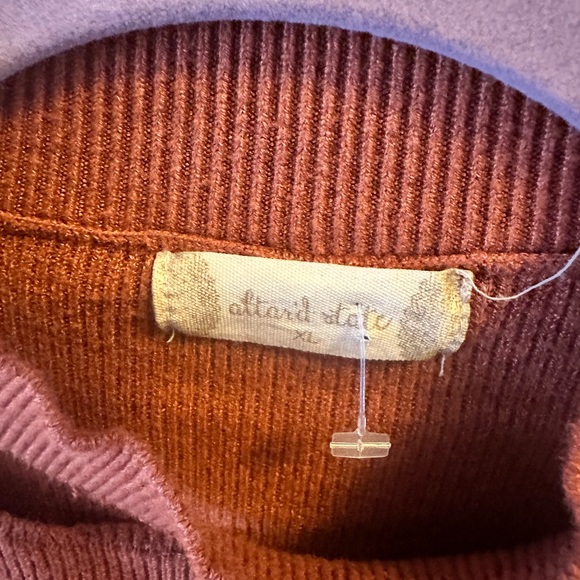 Altar’d State Distressed Neckline Terracotta Sweater - Picture 8 of 8